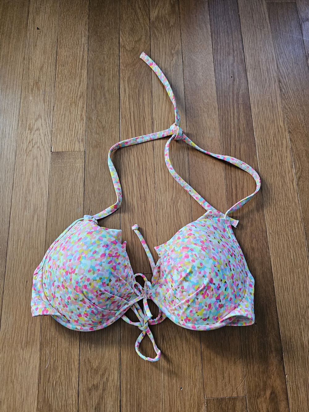 Victoria's Secret Multicolor Confetti Halter Bikini Top